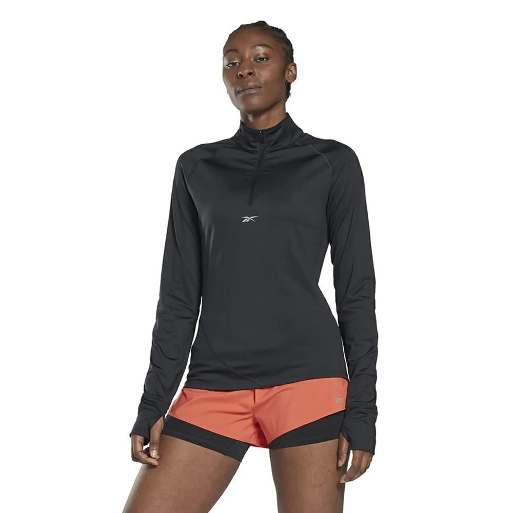 Reebok Women's Plus Size Active Running Quarter-Zip Top